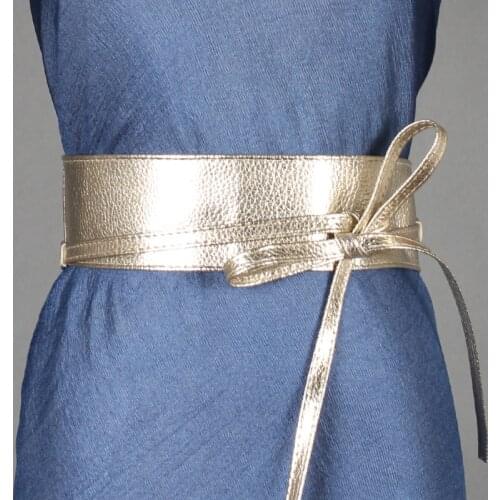 PU Bowknot Women Belts Sale Graceful Unique Leather Girls Wrap Wide Two Circlrs Women Adult Dress Belts Clothes Decoration