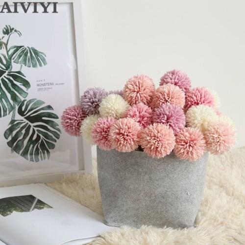 New style single head stabbing ball Dandelion Wedding bridal bouquet Office living room home decorating flower arrangement