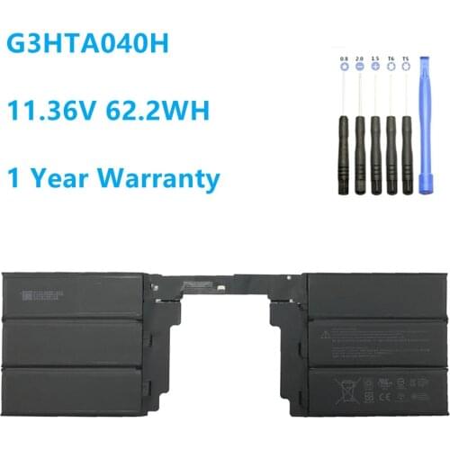 Replacement Laptop Battery G3HTA040H For Microsoft Surface Book 2 2nd Gen 15" 1793 Keyboard Rechargable Battery 11.36V 62.2WH