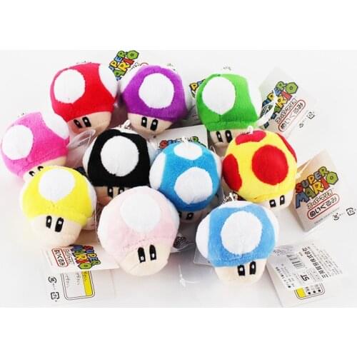 Super mario plush doll Anime game figure mushroom Toad plush toy doll mushroom small pendant bag decoration birthday gifts