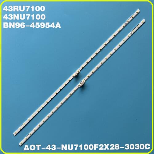 LED Backlight strip 28 lamp for Samsung 43"TV UE43NU7100 AOT_43_NU7100F_2X28_3030C BN44-00947A UE43NU7120 UE43NU7170 BN96-45954A