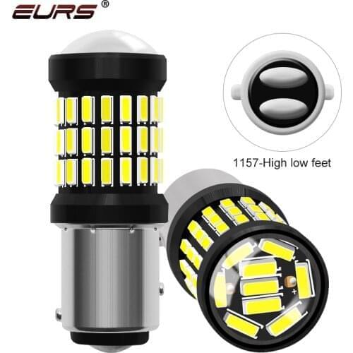 EURS 2x 4014 60smd CanBus S25 1156 BA15S P21W LED No Error BAY15D BAU15S PY21W lamp 1157 BAY15D led Bulbs For Turn Signal Light