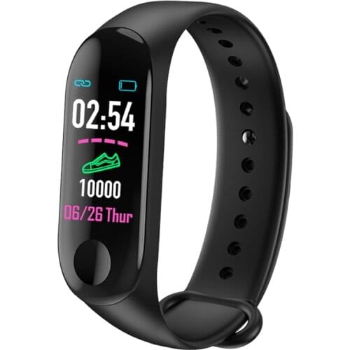 M3 Smart Band Waterproof Pedometer Fitness Tracker Blood Pressure Heart Rate Monitor Smart Bracelet Men Women Sport Smart Watch