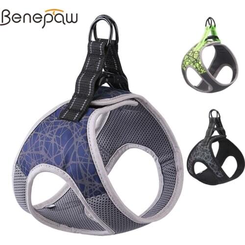 Benepaw Breathable Harness For Small Medium Dog Adjustable Durable Soft Mesh Escape Proof Reflective Safety Pet Vest Harness