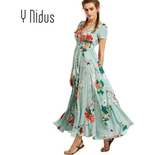 Y Nidus Summer Dresses With Print