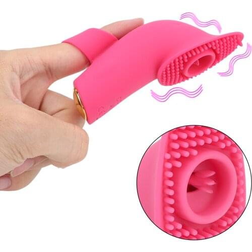 Tongue Licking Vibrator Sex Toys for Women Vibrating Egg Finger Sleeve Vibrator G-Spot Clitoris Stimulator