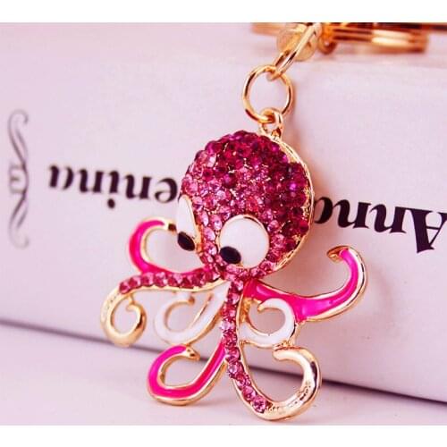 Turtle car keychain women bag accessories animal metal pendant Creative cute rhinestone keychain series small