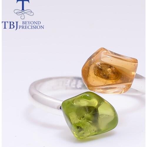 Handmade Gemstone Ring natural Original free form Rough Jewelry 925 sterling silver fine unique jewelry for women nice gift