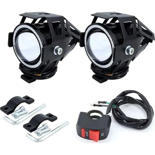 1 Pair Headlight Mile Moto Angel Eye U7 Auxiliary Led 30w Fog