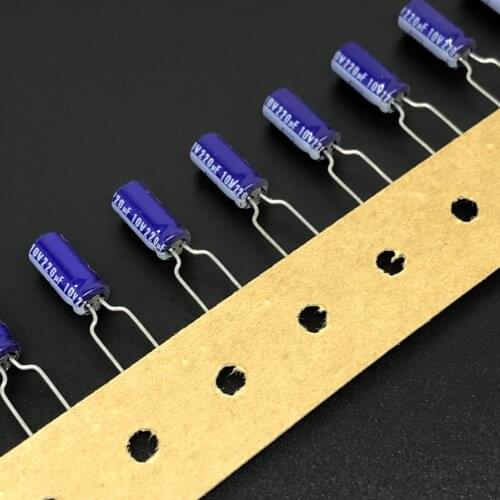 10pcs/100pcs 220uF 10V MU Series 5x11mm High Quality 10V220uF Aluminum Electrolytic capacitor