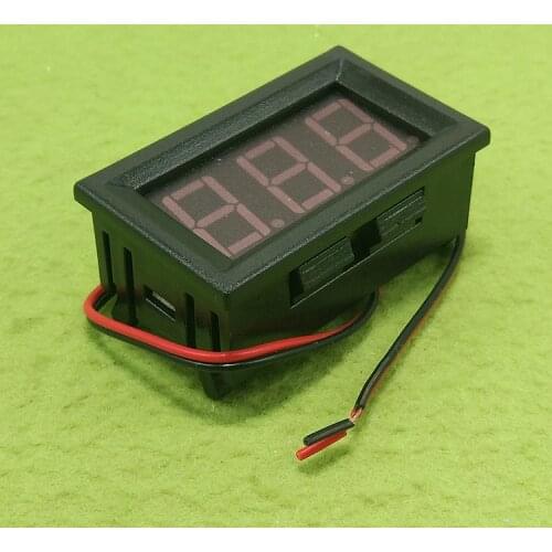 10pcs/lot Digital tube DC voltage meter 0.56 inch LED digital voltmeter DC4.5V-30.0V reverse polarity protection