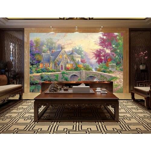 Customize 3d mural wallpaper Flower Castle Fairy 3d photo wallpapers papel de parede adesivo bedroom wallpaper