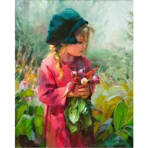 5D diamond painting Vegetable garden girl DIY full drill square/round 3d cross stitch kit mosaic rhinestones embroidery icon