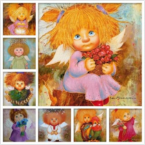5d diamond painting Russia Angel full drill square round diamond embroidery cartoon cute girl diamond mosaic baby room decor