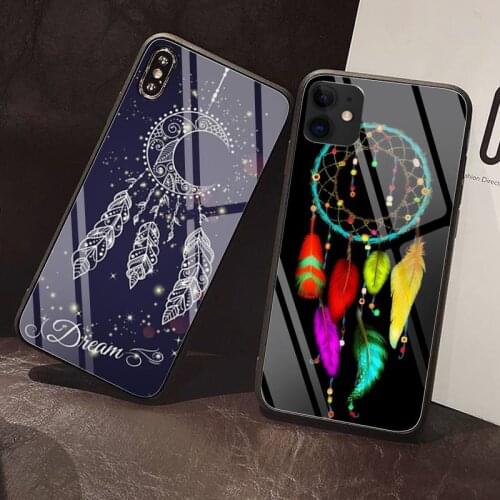 Dream catcher mandala Phone Case Tempered Glass For iPhone 12 Pro Max Mini 11 Pro XR XS MAX 8 X 7 6S 6 Plus SE 2020 case