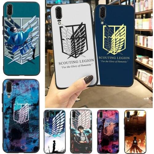 Anime Japanese attack on Titan Phone Case For Huawei P20 P30 P40 lite Pro P Smart 2019 Mate 10 20 Lite Pro Nova 5t