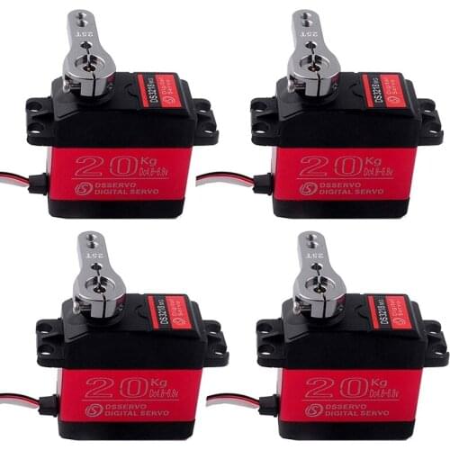 DS3218 Servo 20KG Full Metal Gear 25T Servo Arm Digital Servo Waterproof Mechanical Arm Fittings Baja Cars RC Cars Control Angle