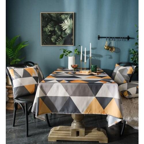 Elegant rectangular waterproof tablecloth geometric pattern modern tablecloth suitable for holiday table decoration