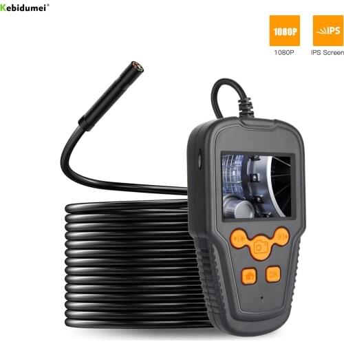 8mm Endoscope Camera 1080P HD 2.4'' IPS Screen Professional Inspection Handheld Snake Camera 8 LED IP67 Waterproof Borescope