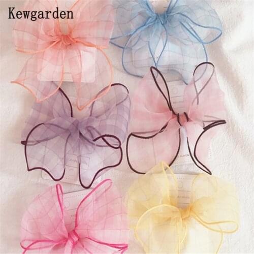 Kewgarden 6CM *60CM Hemming Plaid Voile Gauze Fabric Belt Handmade Tape DIY Hairbow Accessories Riband Wholoseale 20 Pcs