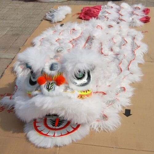 Cosplay newly Lion Dance Mascot Costume Wool Southern Lion Chinese Folk Art for Two Adults Cosplay Party Game Advertising Gifts