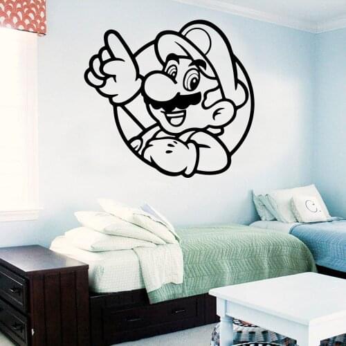 Creative Super Mario Self Adhesive Gamer Vinyl Wallpaper Forkids Room Decor Living Room Bedroom Wall Decoration Murals