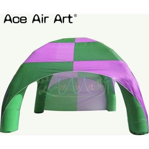 Pink and green color 4x4m inflatable spider tent,air dome gathering event stations marquee for advertising/party activity
