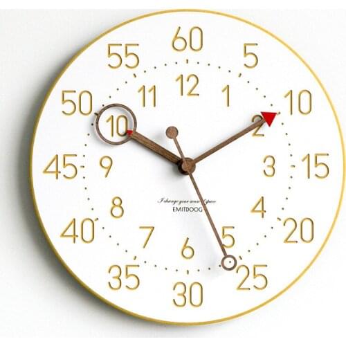 Creative Living Room Wall Clock Modern Fashion Simple Nordic Wall Watch Children Bedroom Learning Zegar Home Decoration AA50ZB
