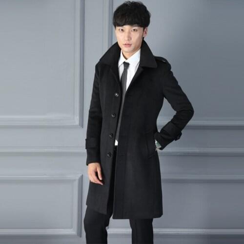 New arrival Winter Men super large Wool Coat Tide Male Casual Turn-down Collar Single Breasted Thick fashion plus size S-8XL 9XL