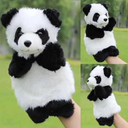 Panda Hand Puppet Baby Kids Plush Doll Educational Toys Preschool Kindergarten 24BE