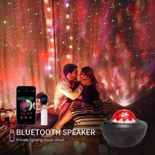 Colorful Starry Sky Galaxy Projector Bluetooth LED Night Light USB Rechargeable Projection Light Voice Control Music Player Gift