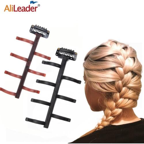 AliLeader 1PC Elastic Band Vlechten Tool Chignon Maker Hair Accessories For Braids Hair Bun Maker Clip Brown /Black High Quality