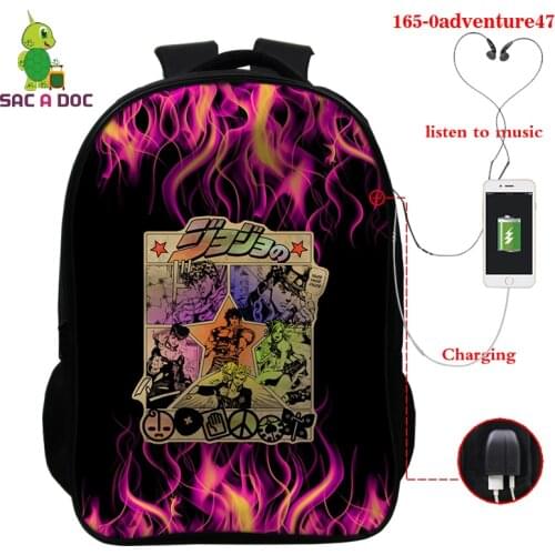JoJos Bizarre Adventure 3D Print Girl School Bagpack Large Travel Backpacks Oxford School Bags for Teenager Girls Anime Bookbag