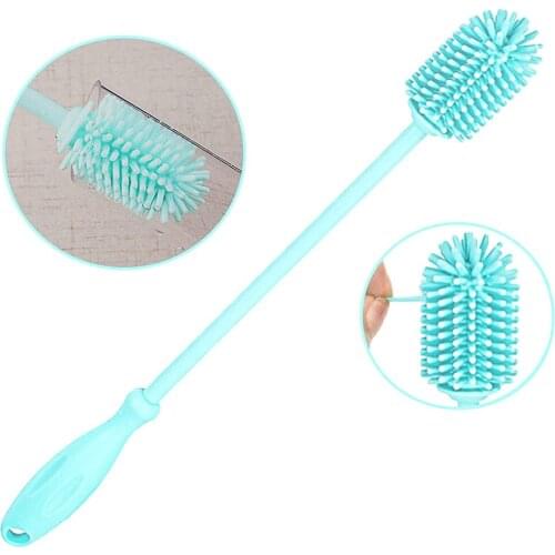 Silicone Bottle Brush Baby Pacifier Cup Nipple Cleaning Brushes Flask Vase Watering Cleaner Scrubbing Household Cleaning Tools