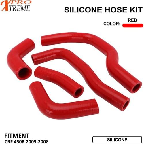 Motorcycle Silicone Radiator Hose Coolant Tube Water pipe For Honda CRF450R CRF 450 450R R 2005 2006 2007 2008 Off Road Rubber