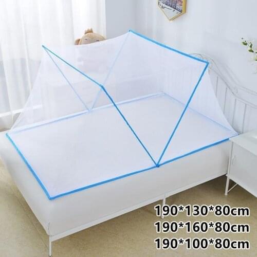 Foldable Simple Bedroom Mosquito Net Bed Mosquito Net Bedroom Decor Home Textile Installation-free Mosquito Net with Holder