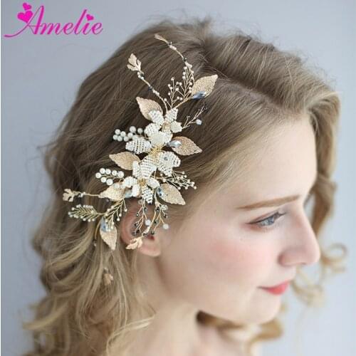 Vintage Bridal Hair Clip Accessories Pearls Jewelry Barrette Hair Claws For Wedding Dress