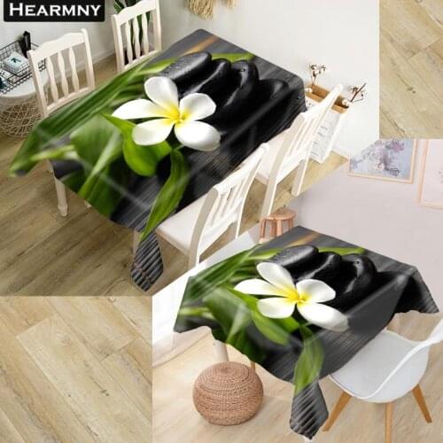 Flower And Stone Tablecloth Waterproof Oxford Fabric Square/Rectangular Tablecloth For Wedding Table Cloth Cover TV Covers
