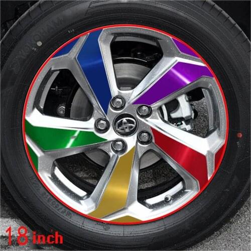 For Toyota RAV4 RAV-4 2019 2020 2021 Wheel Hub Carbon Fiber Stickers Modification Auto Wheel Protective Film Car Accessories