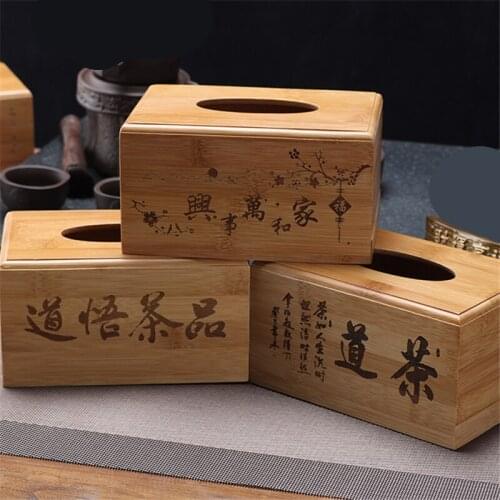 1pcs Handmade Bamboo Tissue Box Paper Home Holder Organizer Cosplay Accessories Desk Decoration Collection Women Men Gift