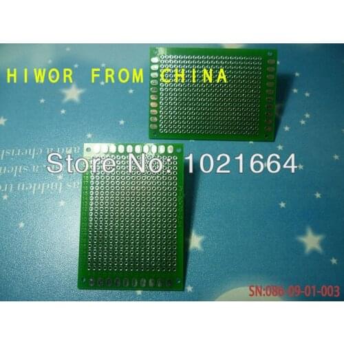 10pcs/lot Double Side Tin Breadboad Size:5*7CM [1.97*2.76inch] pitch:2.54MM [0.1inch] glass fiber green oil Universal Board