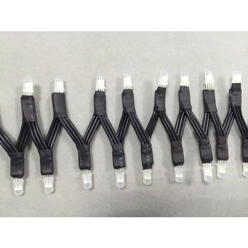 100pcs/string addressable PL9823-F5 led string;DC5V input;3cm wire spacing;with all black wire;RGB full color