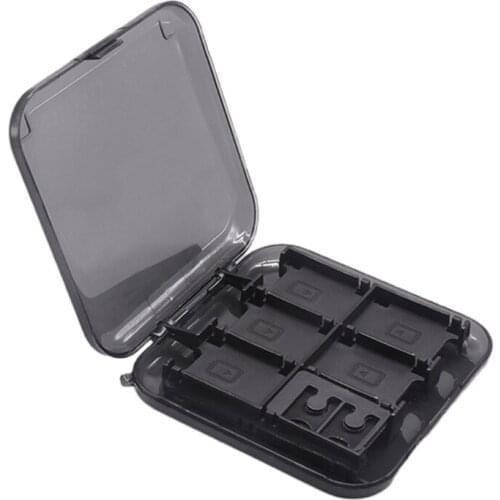 12 in 1 Switch Card Storage Case Game Card Organizer Clear Game Cards Case for Nintend Switch Transparency White Black E65A
