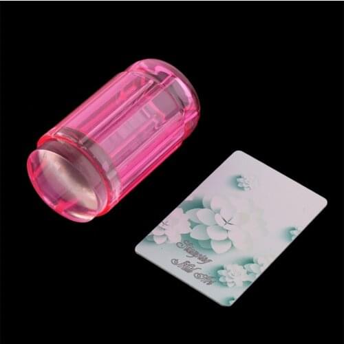 2.8CM Stamp Nail Art Plate Clear Stamper - Jelly Head Nail Art Printing Image Polish Plate Scraper Stamper Manicure Template