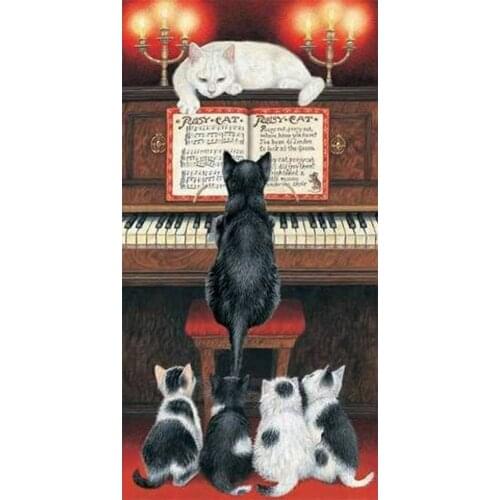 Cat 5D DIY Diamond Painting Kits Resin Full Round Home Wall Arts Picture Diamond Resin Painting Kit Rhinestone Drawing Room