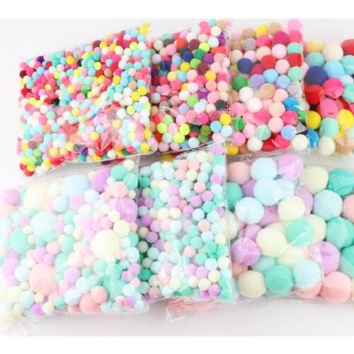 8/10/15/20/25/30mm Mini Pompom Balls Fluffy Soft Pom Pom Handmade Kids Toys Wedding Decor DIY Pompoms Sewing Craft Supplies