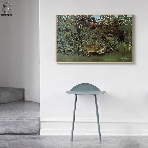 Henri Rousseau of French Artist Canvas Art Poster and Print Landscape Wall Painting Picture for Living Room Home Decor
