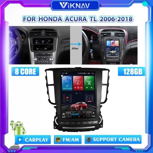 10.4inch Android Car Radio Vertical screen for Honda Acura TL 2006-2018 Car stereo GPS navigation multimedia player head unit
