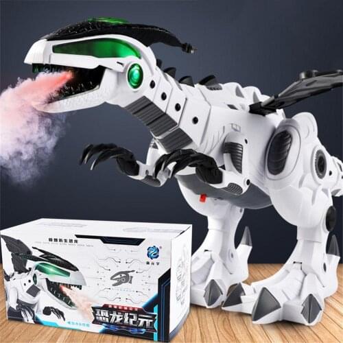 Large Spray Mechanical Dinosaurs With Wing Cartoon Electronic Walking Animal Model Dinosaurio juguete Robot Pterosaurs Kids Toys
