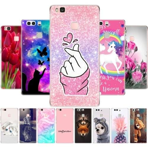 For huawei P9 LITE 2016 Case Painted Silicon Soft TPU Back Phone Case Cover for huawei P9 PLUS Fundas Protective Coque Bumper